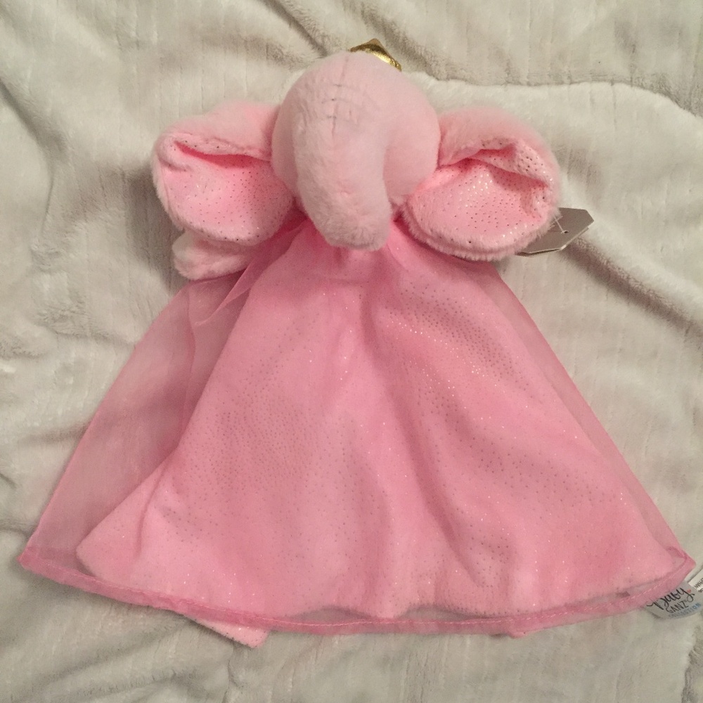 New Baby Ganz Pink Princess Elephant Cuddler Plush Baby Security Blanket Lovey
